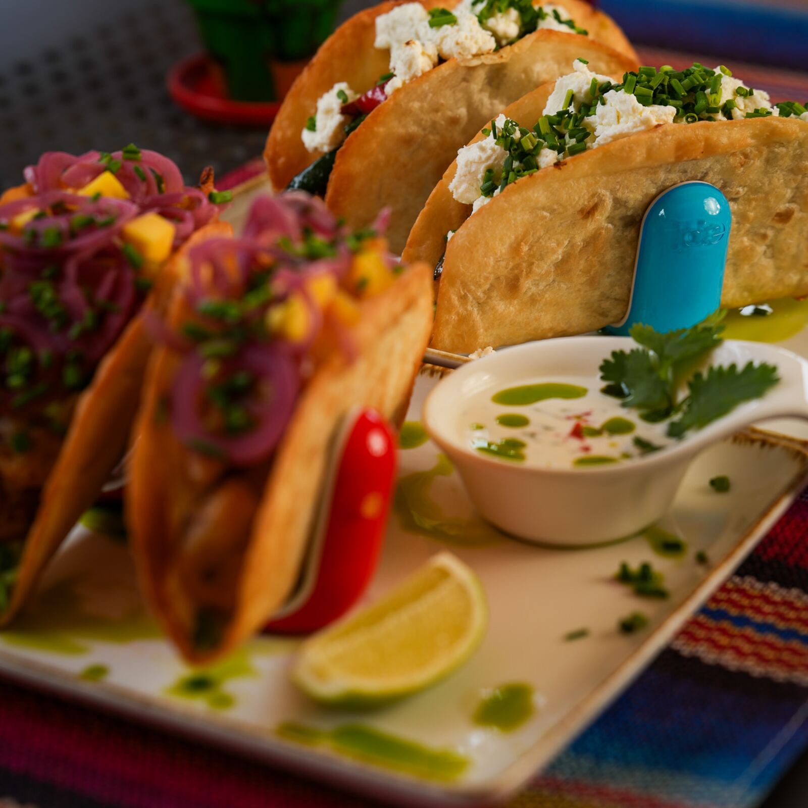 Tacos w restauracji meksykańskiej Taco Fiesta